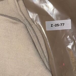 Vintage Italian Made Mens Wool blend Cream Mock Neck Long Sleeve Sweater Knit L
